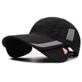 thumbnail image 2 of Yigetop Fitted Hats for Men Men Hat Sunshade Baseball Cap Retractable Brim Hat Summer Sunscreen Breathable Cap Cycling Sun Hat Hats for Men Black one Size, 2 of 9