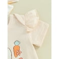 thumbnail image 6 of Jxzom Easter Outfit Baby Girl Short Sleeve 0 3 6 12 18 Months Bunny Carrot Romper Rabbit PP Shorts 3Pcs Summer Clothes Set, 6 of 8