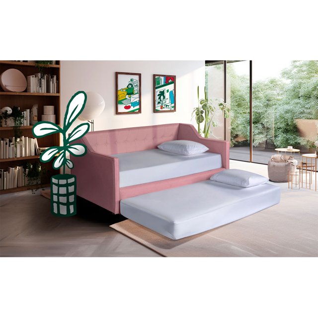 Cama Doble Makora de Lino Palo de Rosa Modelo Albus