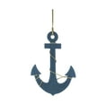 thumbnail image 3 of Zeckos Large 24"x16" Wood Ship Anchor & Rope Wall Hanging Easy Hang Rope, 3 of 5