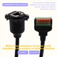 thumbnail image 5 of Cable RJ45 8P8C Hembra Tipo D para Montaje en Panel A Bloque de Terminales Sin Soldadura. Cable RJ45 Ethernet A Terminal de Resorte., 5 of 5