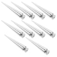 thumbnail image 2 of EASTIN 30 pcs Solid Punk Bullet Large Spikes Metal Leather Rivets DIY Silver Cone Studs, 2 of 12