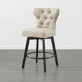 thumbnail image 4 of CHITA Swivel Bar Stools Tufted Wingback with Nail Head Set of 2, 4 of 11