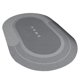thumbnail image 1 of Alfombrilla de baño antideslizante, lavable, de secado rápido, con diatomeas para inodoro y baño. Gris ovalado L, 1 of 9