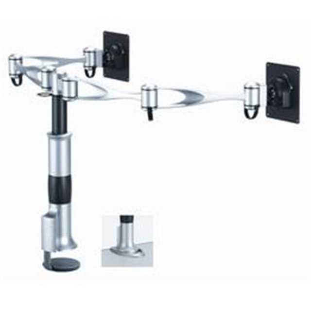 Cotytech DM-D1A2-C Support de Bureau à Double Moniteur - Bras Oscillant Double
