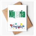 thumbnail image 1 of Nigeria Country Flag Name Wedding Cards Congratulations Greeting Envelopes, 1 of 3