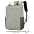 thumbnail image 2 of Mochila aislada tela oxford bag de almuerzo a gran capacidad gris, 2 of 7