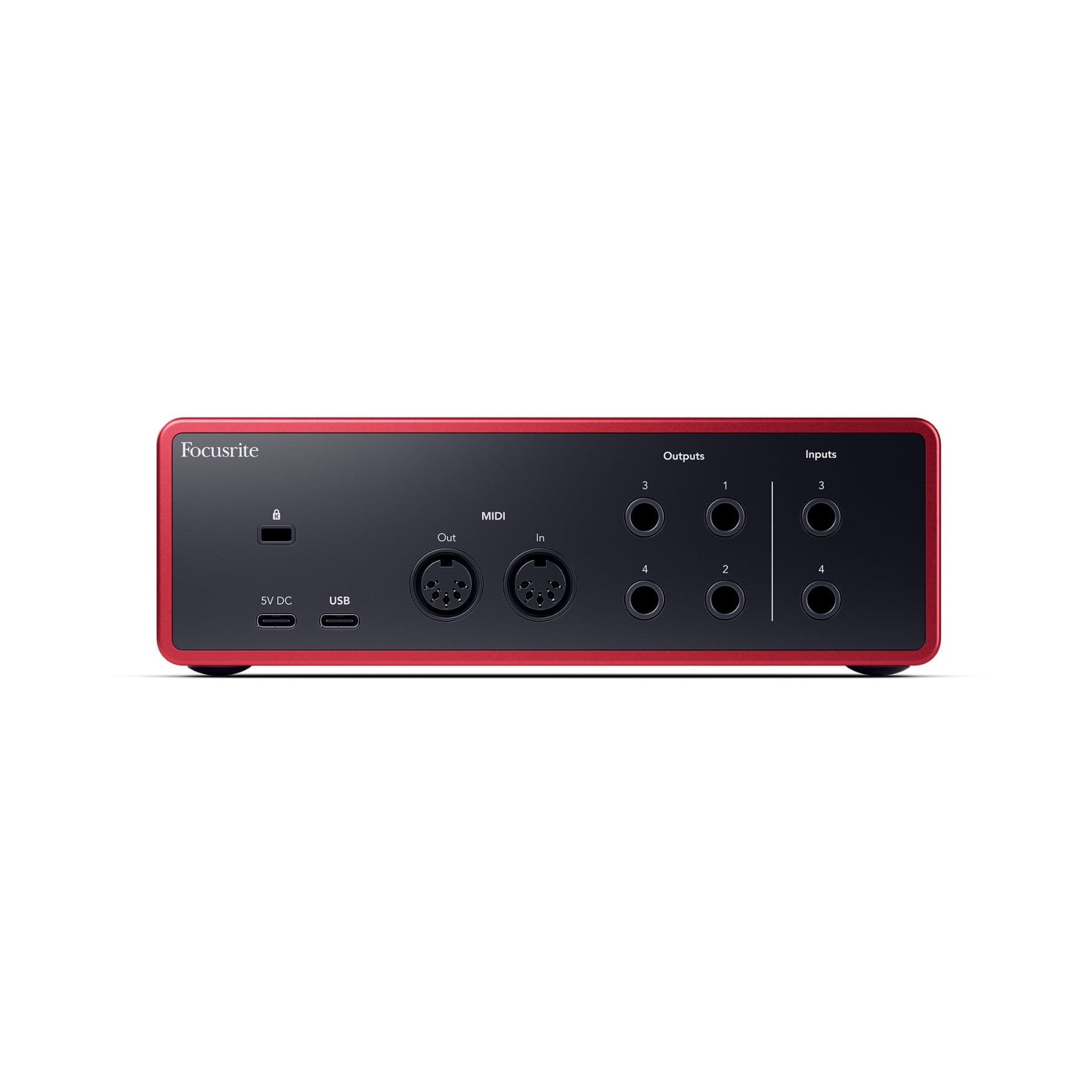 Focusrite Scarlett 4i4 4th Gen USB Audio Interface with Hi-Z Instrument Bundle with Knox Gear TX-100 Headphones, Two Knox Gear 6-Feet Cables, and Two FocusProAudio 25-Feet Microphone Cable (6 Items)