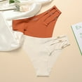 thumbnail image 5 of Elainilye Fashion Sexy Underwear for Women Comfortable Loose Lace Funny Underpants Casual Thong Panties Bikini Underwear,Orange, 5 of 8