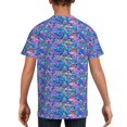 thumbnail image 5 of Wukai Colorful Mushrooms Youth Unisex Short Sleeve T-Shirt for Boys, Girls, Teens, and Kids-Large, 5 of 7