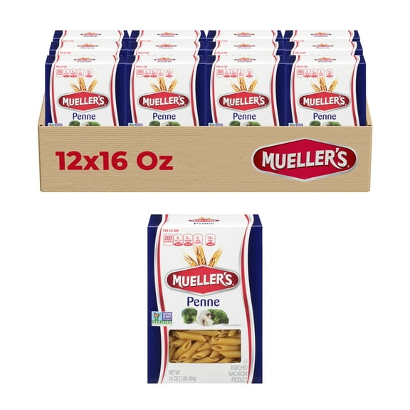 Mueller’s Penne Rigate (12-Pack, 16 oz Each) – Classic Italian Style Pasta for Every Dish – Mueller’s Penne Rigate delivers a perfectly textured, ridged pasta that holds sauces beautifully.