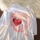 thumbnail image 5 of Camiseta de gran tamaño para mujer, ropa de calle con estampado de amor, camisetas gráficas de manga corta, Tops informales Harajuku, camiseta Y2k para mujer, 5 of 5