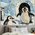 thumbnail image 2 of Orinice Penguinling Igloo Tapestry Wall Hanging Unique Style for Home Decor Art in Living Room Bedroom Dorm, 4 Sizes Available 60x50inch, 2 of 6