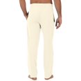 thumbnail image 6 of JGNGSHN Pajama for Men Drawstring Wide Leg Lounge Solid Color Pants Pjs Bottoms with Pocket Button Fly Button Casual Elastic Waist Sleep Pant, 6 of 7