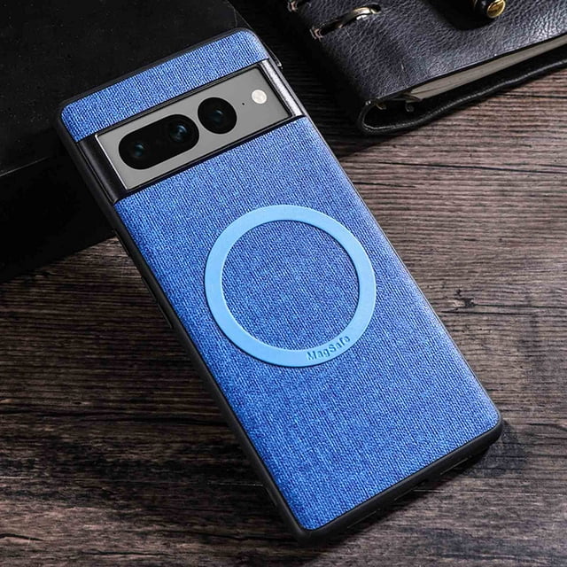Luxury Leather Magnetic Case Compatible with Google Pixel 7 Pro 6.7 inch PU Leather +TPU with Shockproof Support Wireless Charging Car Magnetic for Pixel 7 Pro ,Pink