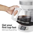 thumbnail image 3 of Hamilton Beach 12-Cup Programmable Drip Coffee Maker Machine with Glass Coffee Pot, Cafetera, White, 3 of 8