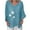 Blue tops for women, variant on Baikeli Order Again My Orders 2024 women's 2024 Summer Tops 3/4 Sleeve Shirts Casual Vneck T-Shirts Loose Floral Print Blouses Cotton Linen Pullover 3/4 Sleeve Blouses for Women