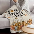 thumbnail image 3 of Fall Blanket Soft Cozy Warm Throw Blanket for Couch, Plush Fuzzy Flannel Fleece Blankets for Sofa, Thanksgiving Pumpkin Sunflower Autumn Leaves Bed Blankets Lightweight Gifts for Women, 50"x60", 3 of 9