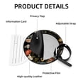 thumbnail image 4 of Rabbit 2pcs PU Leather Round Bag Tags with Privacy Cover and Name ID Tag - Suitcase Tags for Travel Luggage, Handbags, Backpacks, School Bags, 4 of 6