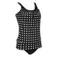 thumbnail image 4 of Eigraketly Traje de baño sin mangas con espalda abierta y estampado de lunares de piezas para mujer Traje de baño L, 4 of 6