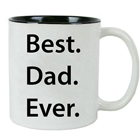 Best. Dad. Ever Ceramic Mug (Black) with Gift Box (Best 70th Birthday Gifts For Dad)