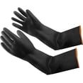 thumbnail image 1 of Guantes resistentes a productos químicos, guantes de goma largos reutilizables y resistentes, guantes para lavar platos, guantes de seguridad industrial, 1 of 5