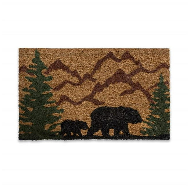 Design Imports CAMZ10716 18 x 30 in. Bear Country Design Coconut Coir Doormat