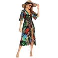 thumbnail image 3 of EKOUAER Women's Swimwear Cover Ups Sexy Open Front Beach Bikini Swimsuit Kimono Cardigan Cover Up Long Flowy Beachwear, 3 of 6