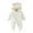 White, variant on lnmuld Winter Thermal Snowsuit for Baby Girls Insulated Hooded Jumpsuit Outdoor Warm Padded Romper Wear Size:6-9 Months