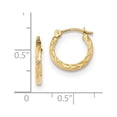 thumbnail image 2 of 14K Yellow Gold Earring Hoop Women'S Diamond-Cut 13.4 mm 13, 2 of 2