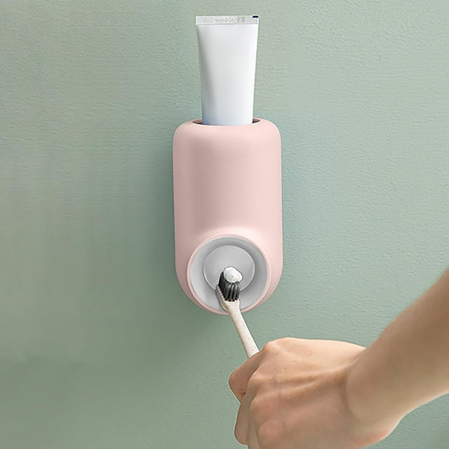EGNMCR Closet Organizers and Storage, Storage Trunks & Bag Automatic Toothpaste Squeezer Wall-mounted Home Squeezer Set Punch- Toilet Toothbrush Toothpaste Rack toothpaste rack
