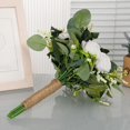 thumbnail image 4 of Ramo de boda, flores artificiales, ramo de novia realista, ramo de novia para despedida de soltera, damas de honor, día de la madre Blanco, 4 of 9