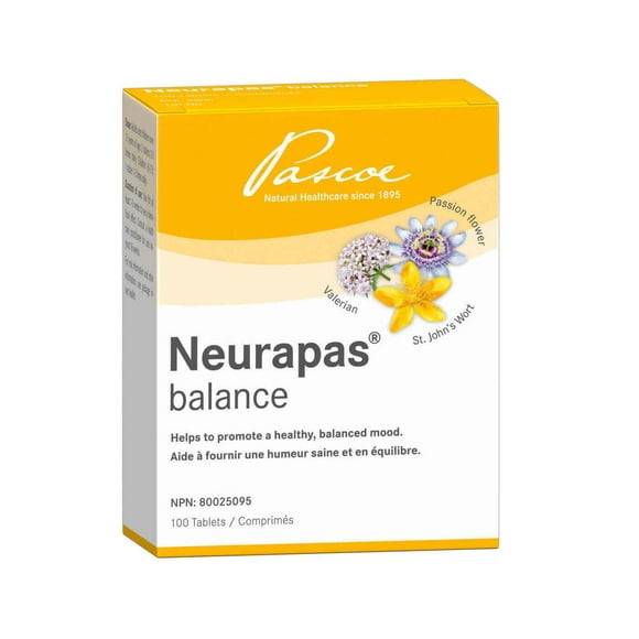 Pascoe’s Neurapas Balance – For Mood Balancing – Made with St. John’s Wort, Valerian & Passion flower - 100 Tablets