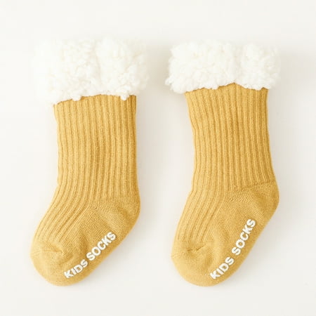 

Kids Girls Boys Slipper Socks Christmas Warm Fleece Fuzzy Socks Non-Skid Children Animal Thick Grip Fluffy Socks