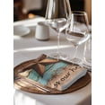thumbnail image 6 of Western Texas Star Retro Cloth Napkins Set of 8 Reusable Dinner Napkins, Country Farmhouse Teal Brown Wood Grain Cocktail Napkin Washable Table Napkins for Wedding/Holiday Party/Baby Shower 20"x20", 6 of 7