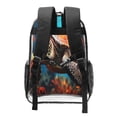 thumbnail image 2 of Rocae Realistic Turtle for 16inch Clear Backpack Transparent School Backpack for Women Men, Capacity Clear Bag for College, Travel, 2 of 7