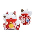 thumbnail image 3 of Onmygogo Fuzzy Winter Animal Lucky Cat Slippers for Women and Men(Size 7-8.5, Sakura pink), 3 of 7