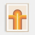 thumbnail image 2 of Triple retro arches in yellow and orange - Illustration Mid-Century Modern Retro Abstract Geometric Vintage Modern Art Minimalist Unframed Wall Art Print 24 x 30 inches, 2 of 4