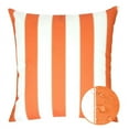 thumbnail image 2 of Homey Cozy Olivia 20-inch Stripe Fabric Outdoor Pillow in Orange, 2 of 5