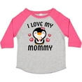 thumbnail image 3 of Inktastic I Love My Mommy with Cute Penguin and Hearts Girls Toddler T-Shirt, 3 of 5