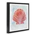 thumbnail image 3 of Stupell Industries Peach Scallop Shell Black Framed Floater Canvas Wall Art design by Patti Bishop, 18 x 18, 3 of 9