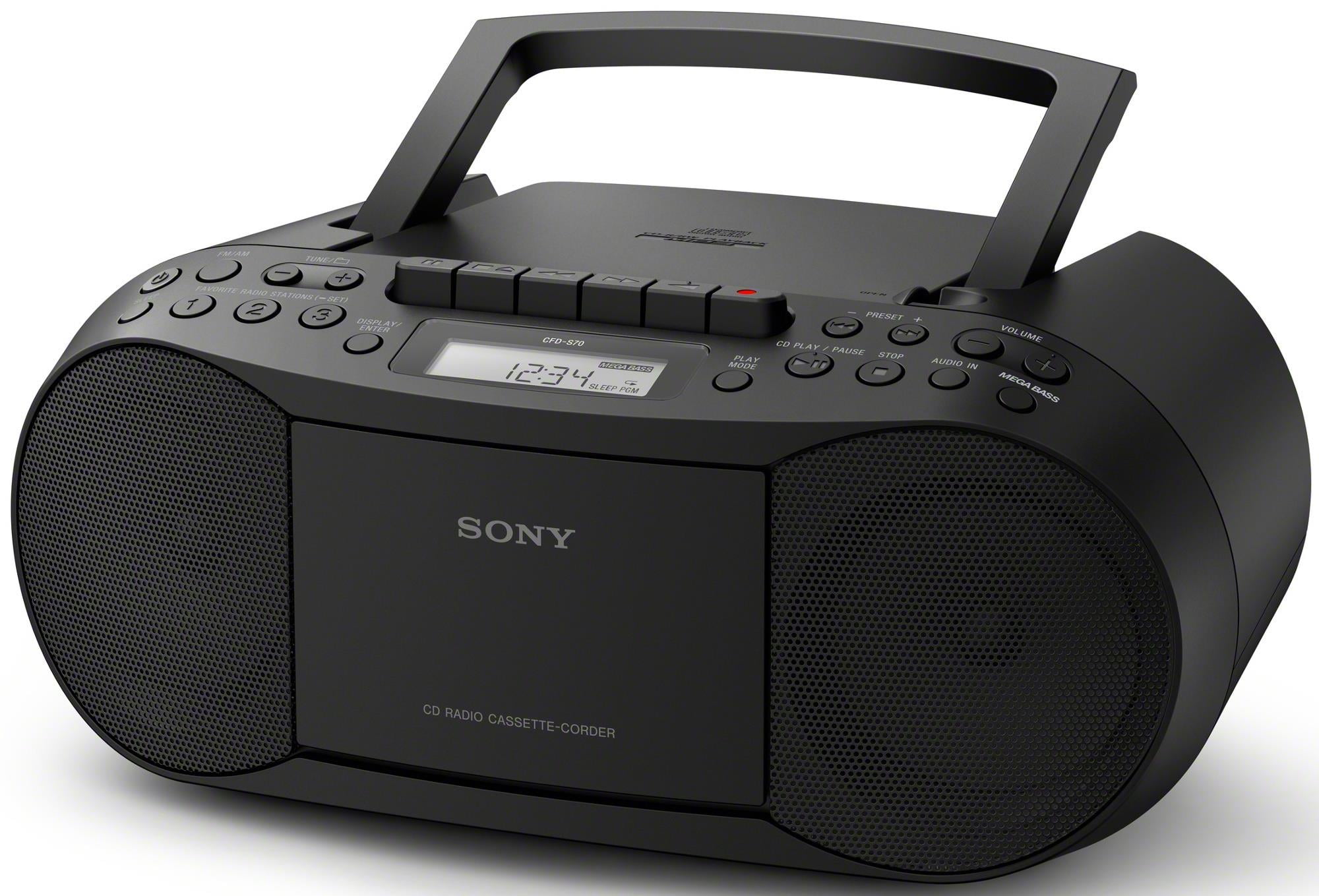 Sony - Brandclub - Sony Stereo CD/Cassette Boombox Home