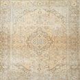thumbnail image 1 of Ahgly Company Machine Washable Indoor Square Traditional Deep Peach Orange Area Rugs, 5' Square, 1 of 7