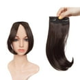 thumbnail image 6 of Benehair Clip in Fringe Hair Extensions as Humam Side Bangs Thick Hairpiece 6" Dark Brown, 6 of 6