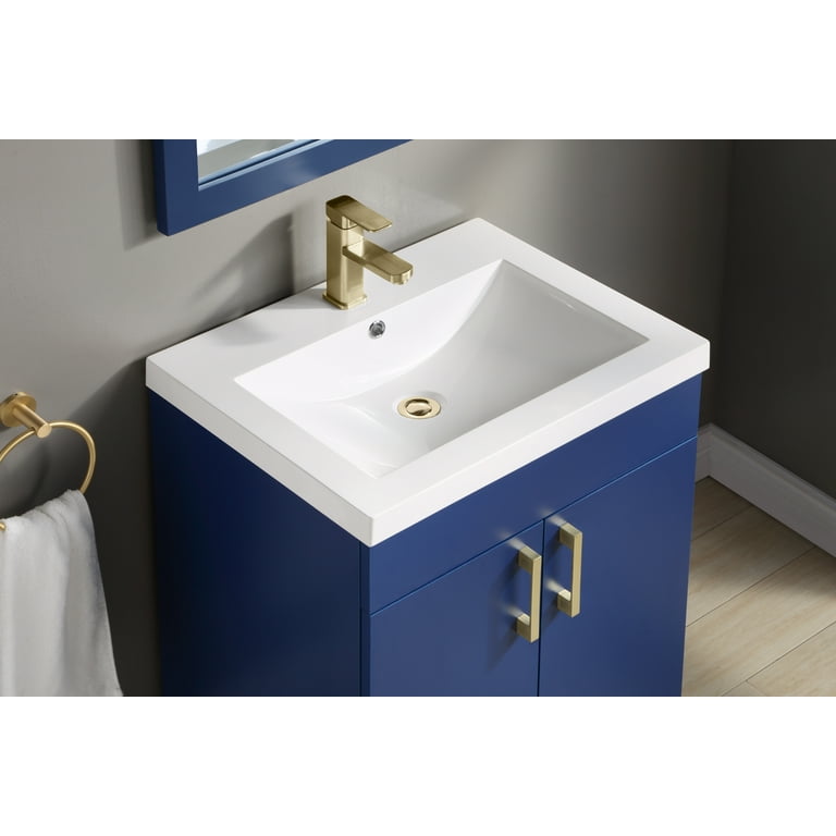 DHP Otum 24 Inch Bathroom Vanity with Sink, Navy Blue 