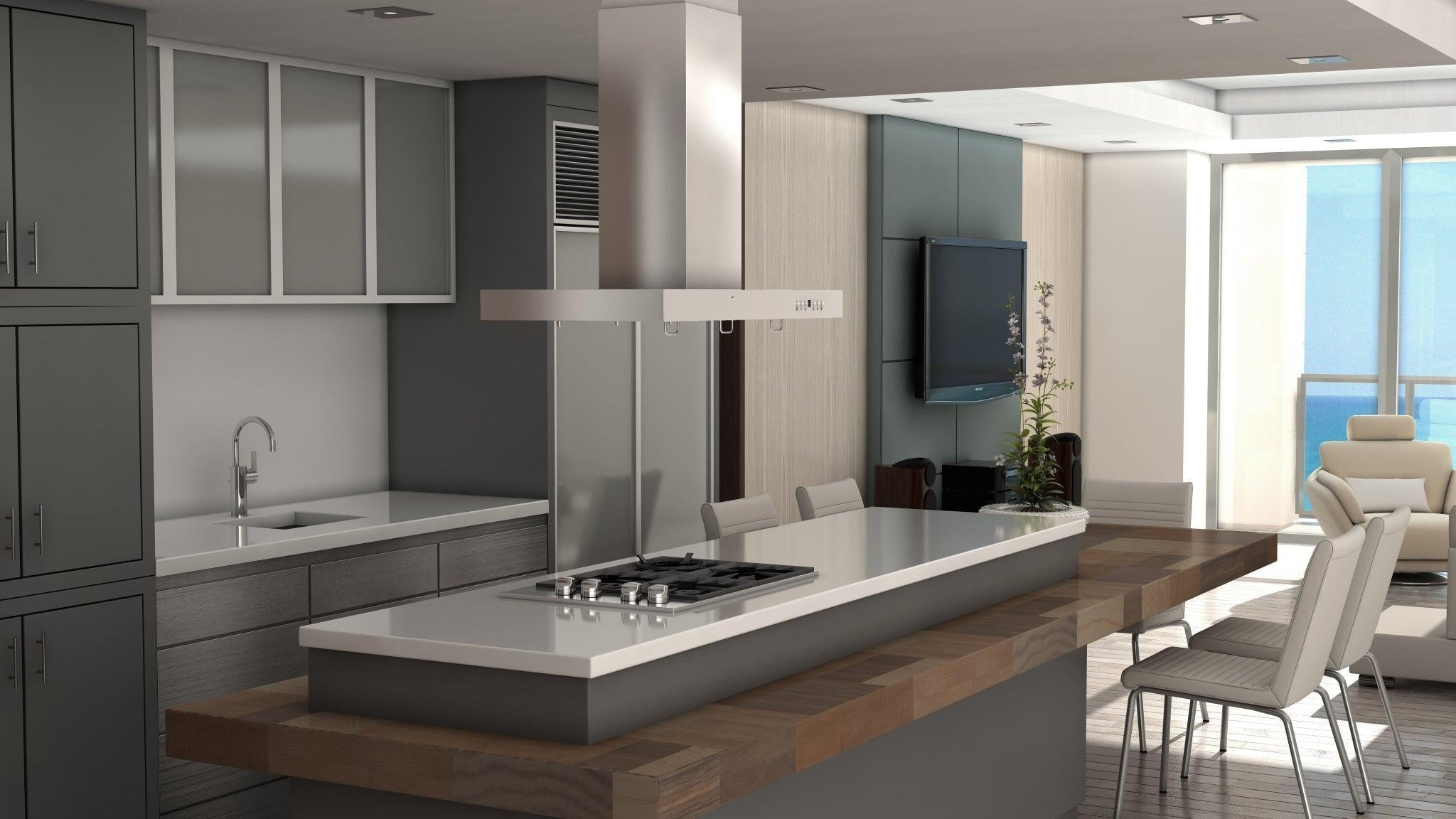 ZLINE 48 in. Island Mount Range Hood in Stainless Steel (KE2i-48)