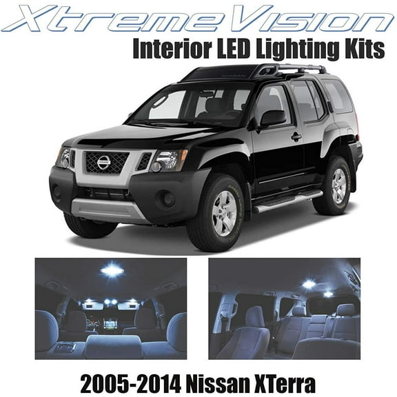 XtremeVision Interior LED for Nissan Xterra 2005-2014 8 Pieces Cool White Interior LED Kit   Installation Tool