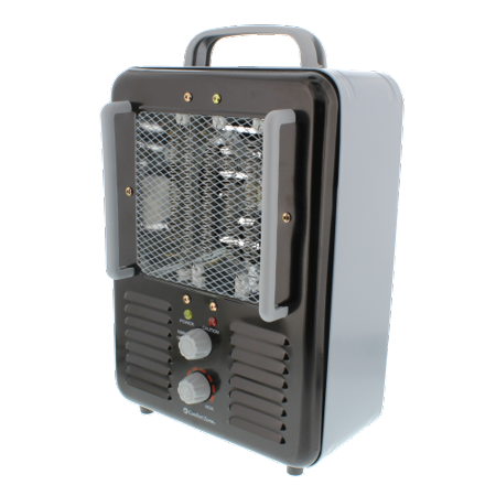 Comfort Zone CZ798BK Portable Utility Heater with Thermostat and Fan,