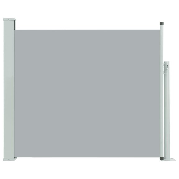 Toldo lateral retráctil VidaXL para patio, poliéster gris, 1 x 3 m