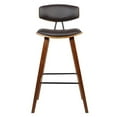 thumbnail image 3 of Hawthorne Collections 25.5" Modern Faux Leather Counter Stool in Brown, 3 of 8